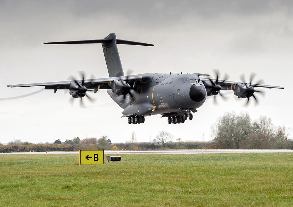 Photo: First Atlas C Mk.1 (Atlas) ZM400 arrives at RAF Brize Norton, seen here as it is about to touch down on the runway